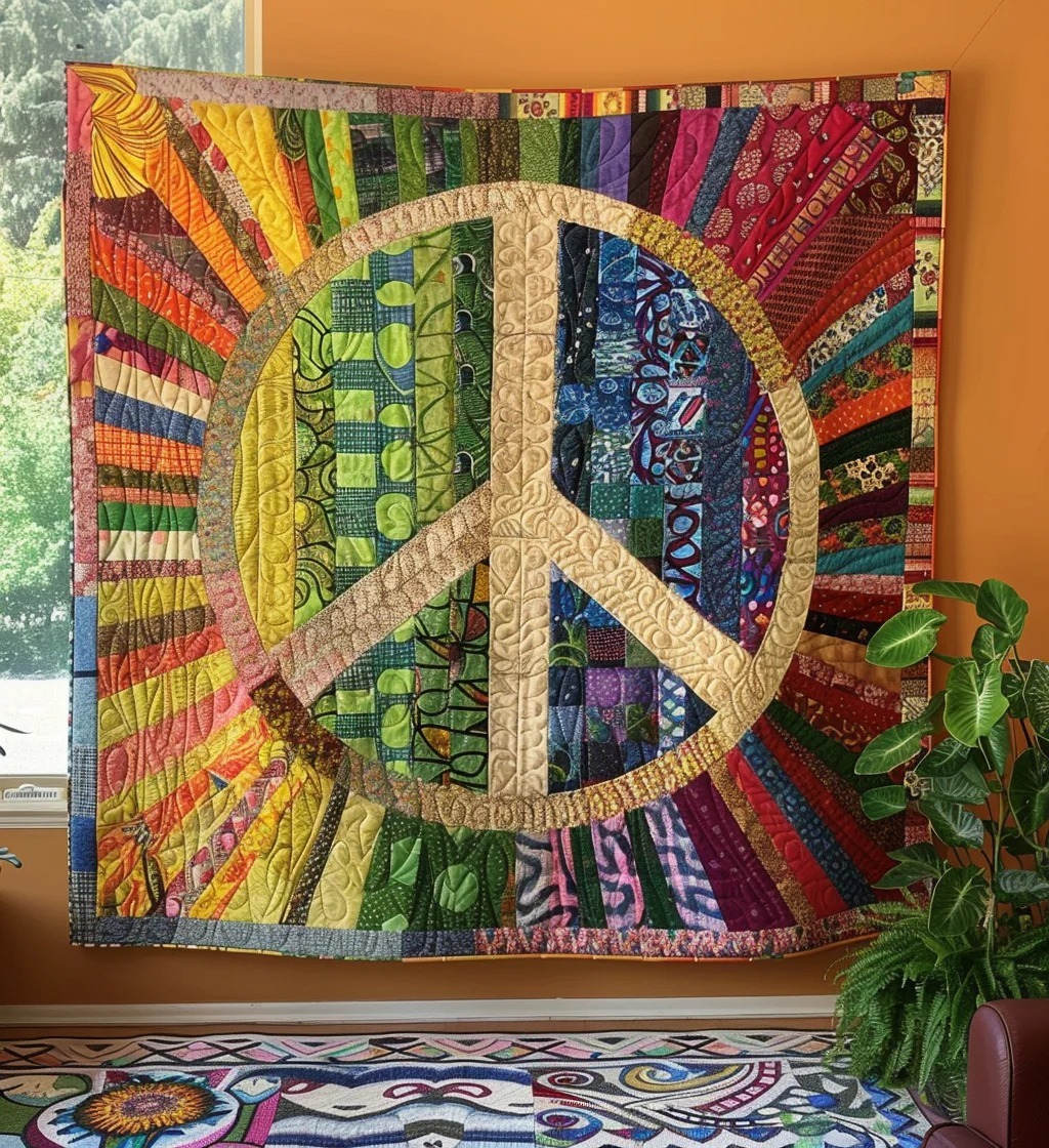 Hippie Quilted Blanket