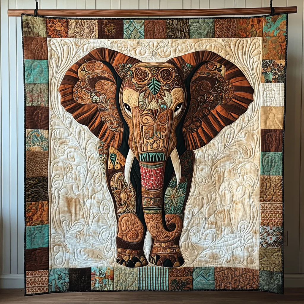 Bohemian Trunk Quilted Blanket