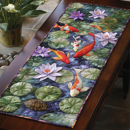 Koi Fish Quilted Table Runner 