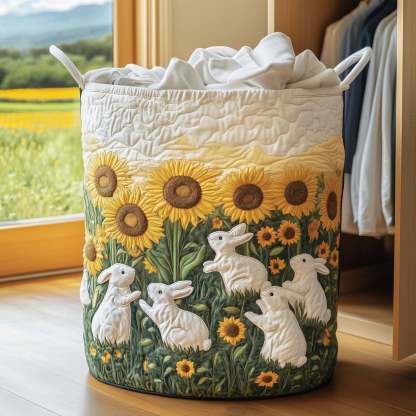 Joyful Bunnies Quilted Laundry Basket GFTONT3638