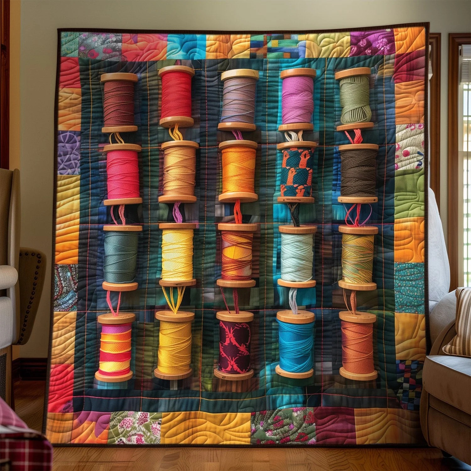 Classic Spools Quilted Blanket