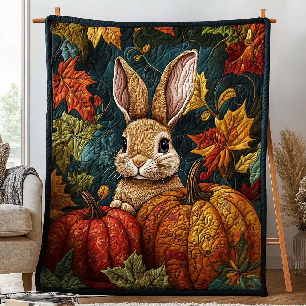 Rabbit Quilted Blanket 