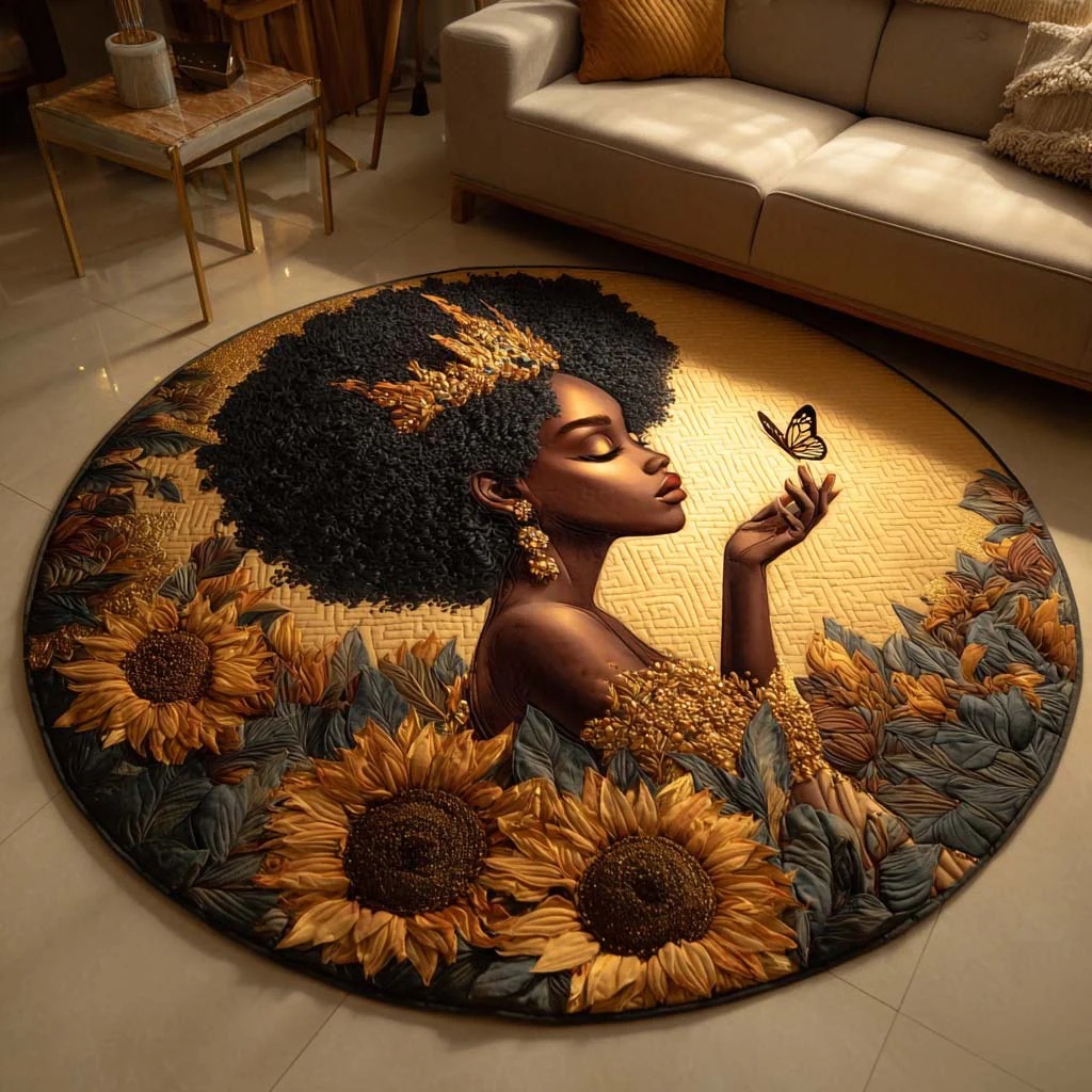 Sunflower Queen Round Carpet 