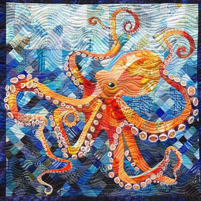 Aquatic Quilted Blanket