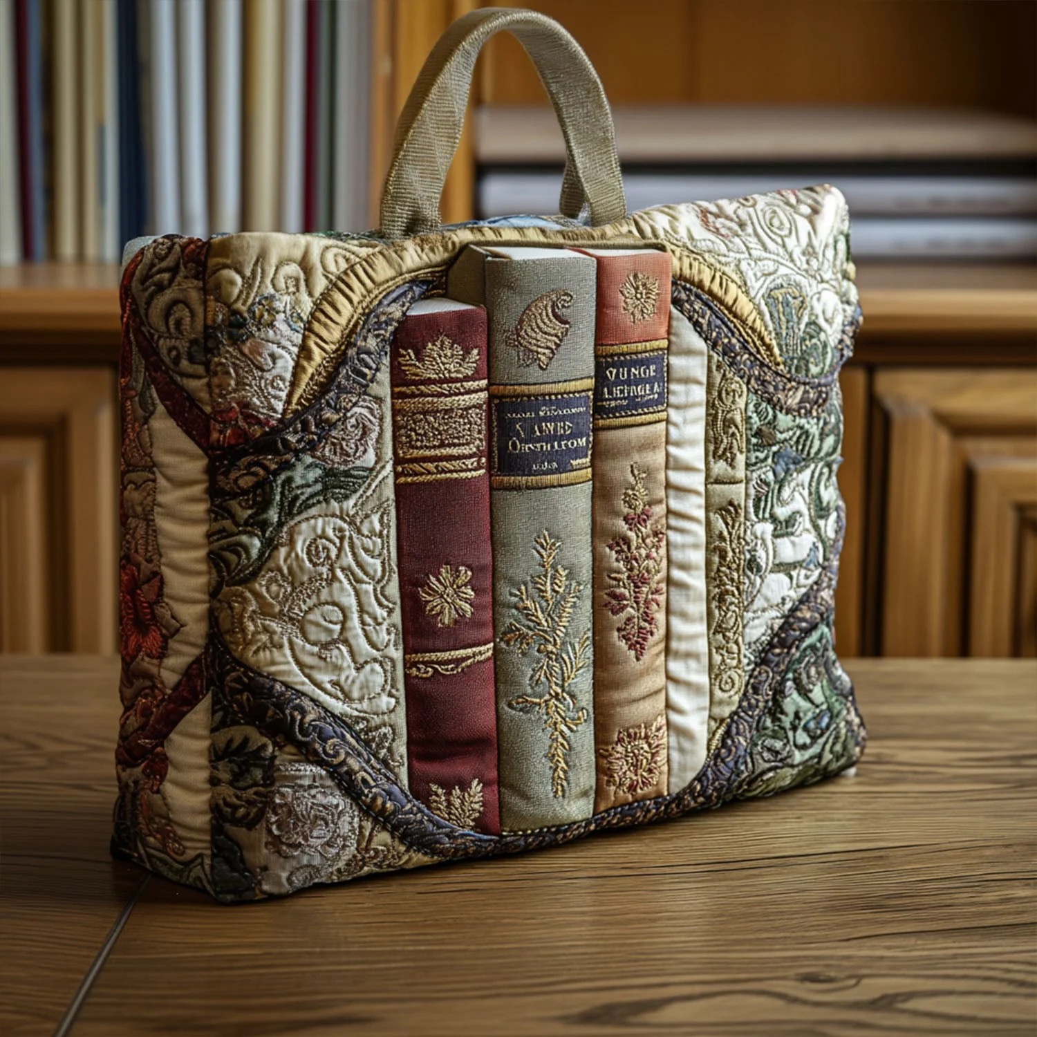 Bound to Read Quilted Tote Bag 