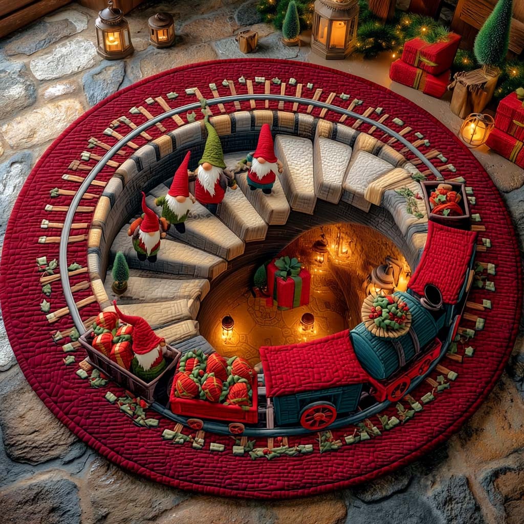 Gnome Tunnel Express Round Carpet