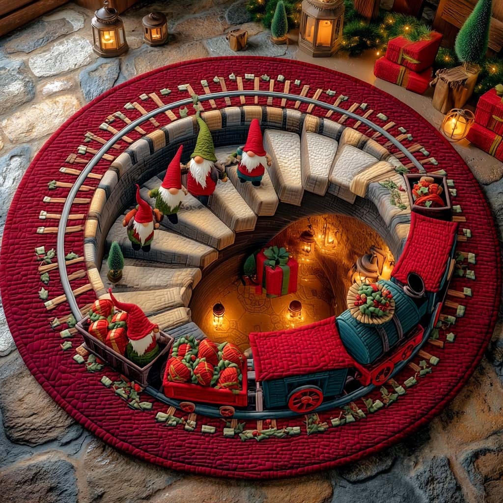 Gnome Tunnel Express Round Carpet