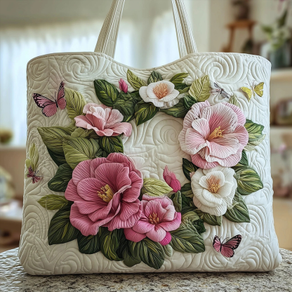 Floral Quilted Tote Bag TRF6543
