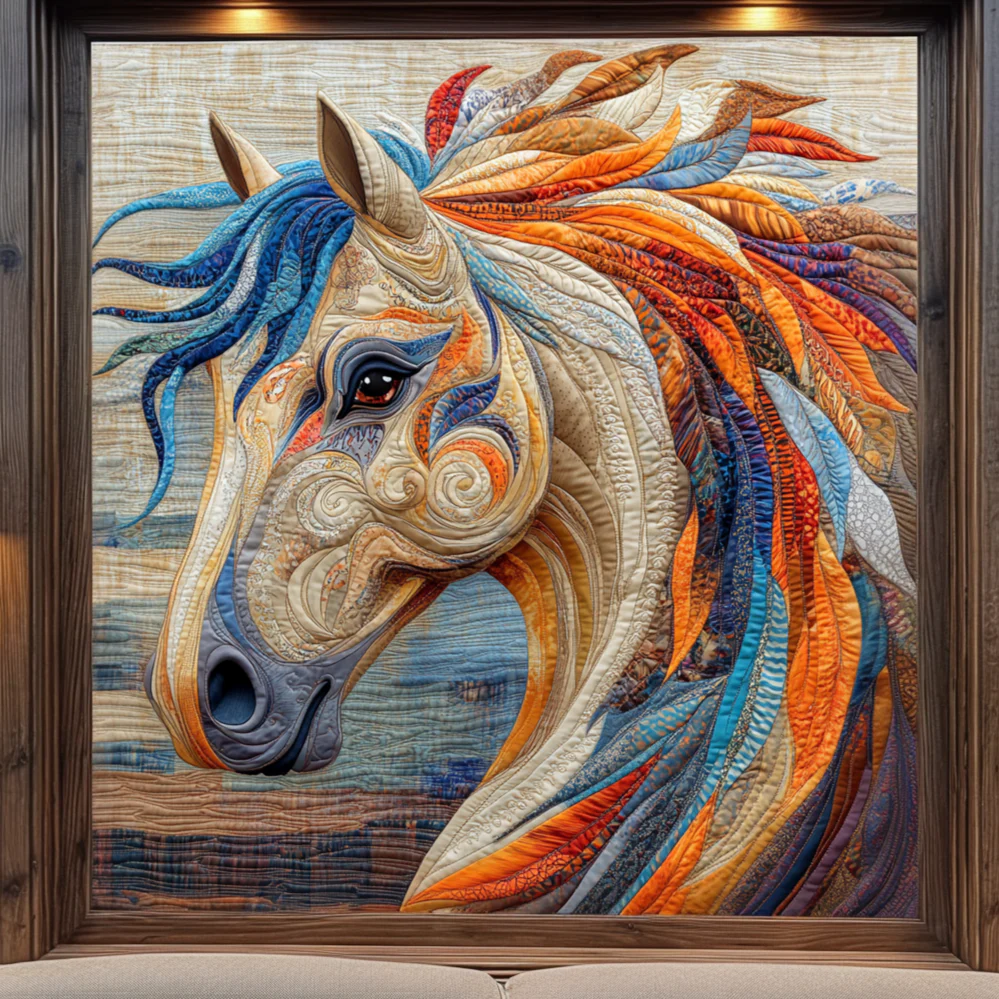 Horse Quilted Blanket
