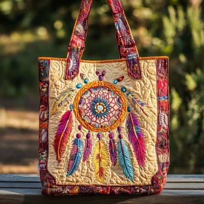 Feather Flow Quilted Tote Bag