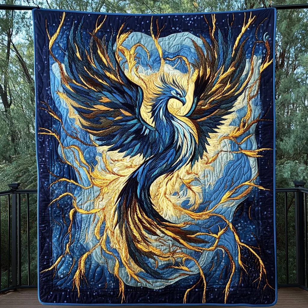 Thunder Phoenix Quilted Blanket