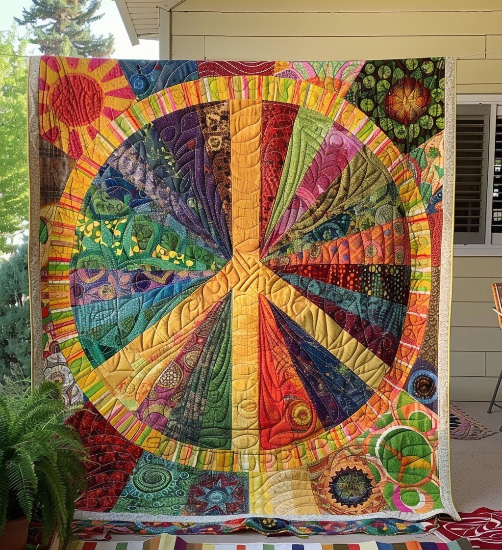 Hippie Quilted Blanket