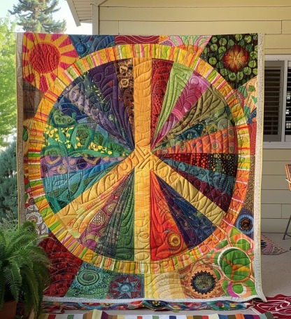 Hippie Quilted Blanket