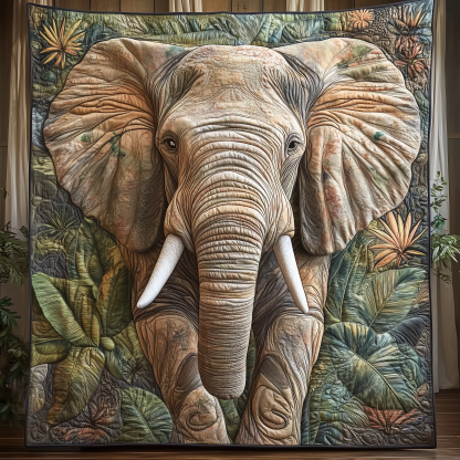 Elephant Quilted Blanket