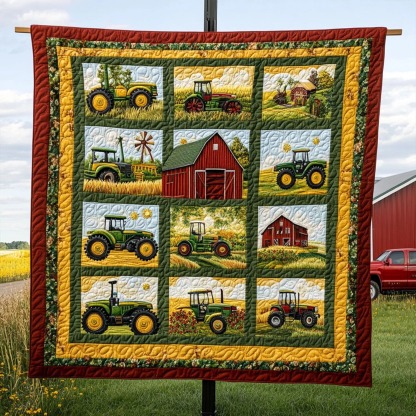 Sunset Harvest Quilted Blanket