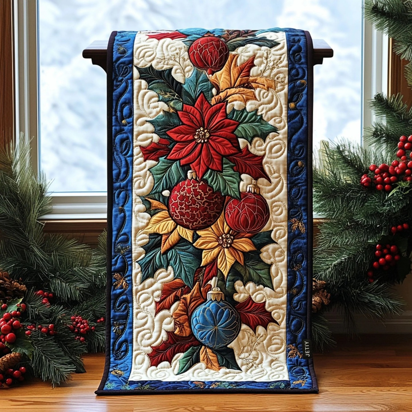 Christmas Glow Quilted Table Runner