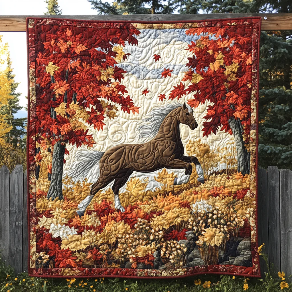 Horse Quilted Blanket