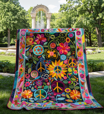 Hippie Quilted Blanket
