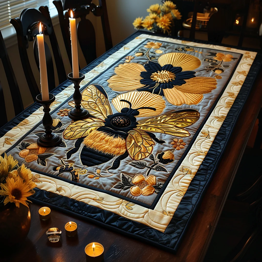 Bee Majesty Quilted Table Runner