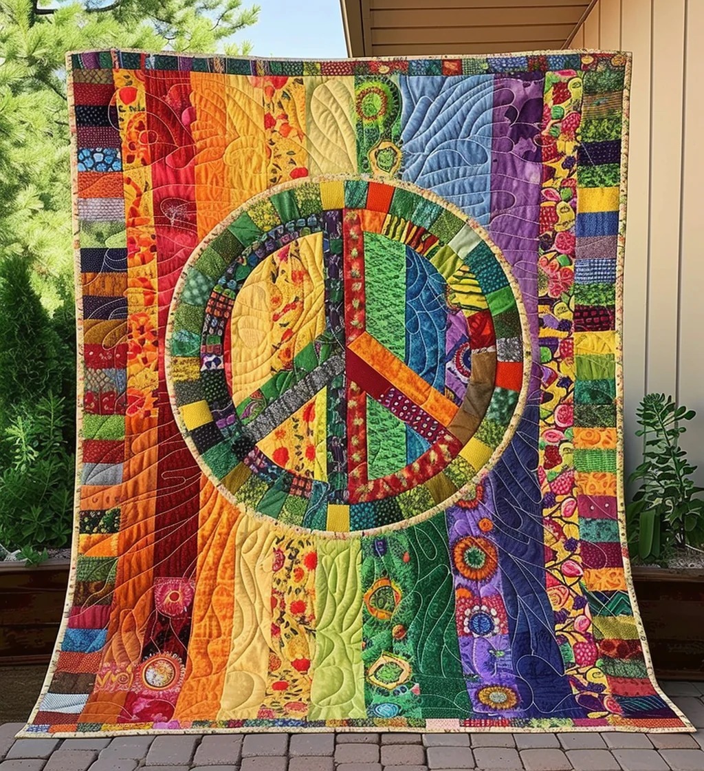 Hippie Quilted Blanket