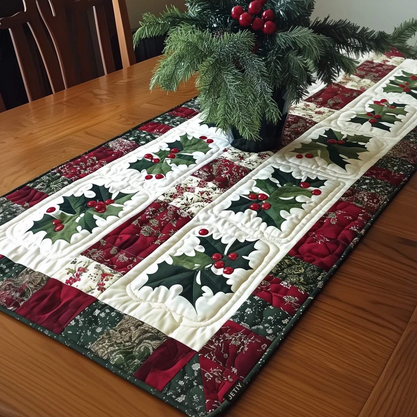 Jingle Joy Quilted Table Runner 