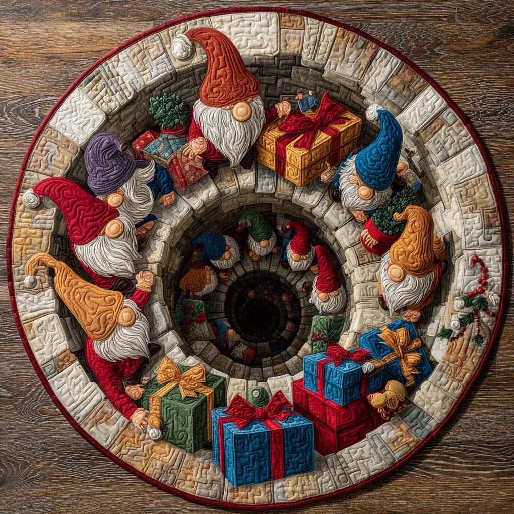 Christmas Quilted Round Mat