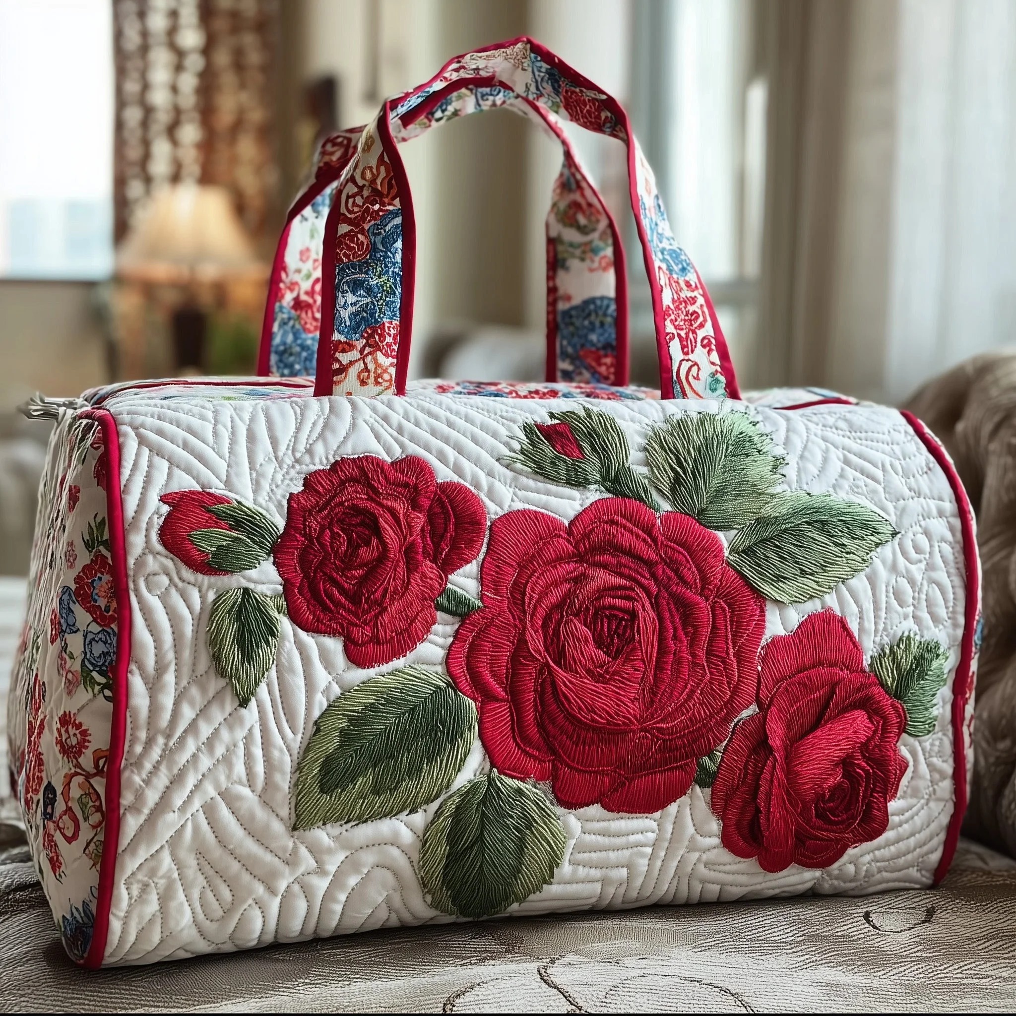 Rose Quilted Duffle Bag GFTOMA1990