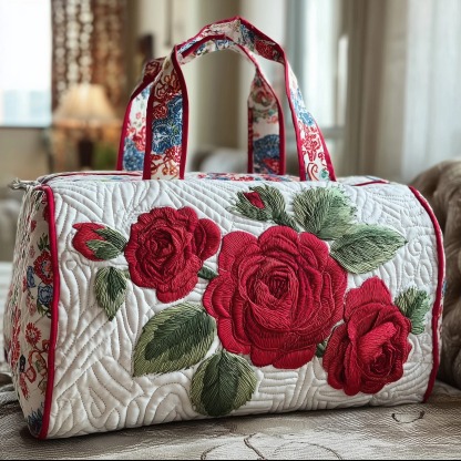 Rose Quilted Duffle Bag GFTOMA1990