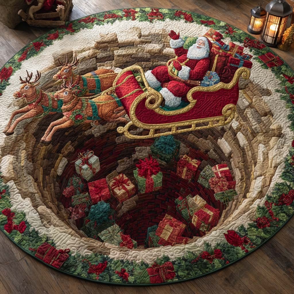 Christmas Quilted Round Mat
