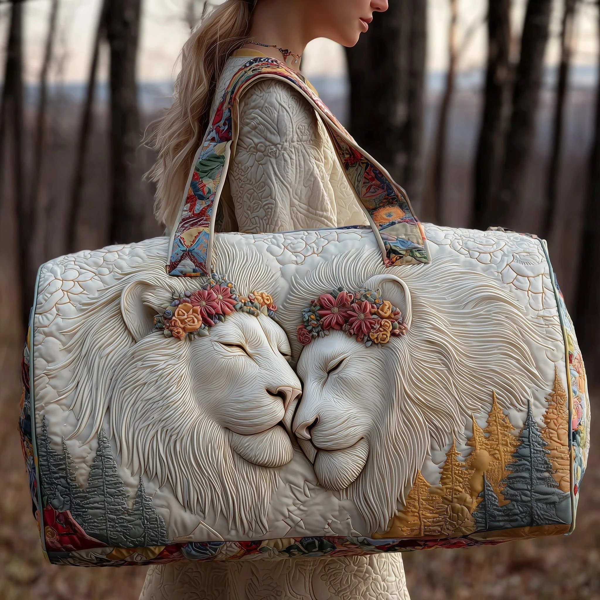 Lion Quilted Duffle Bag GFTOMA3400