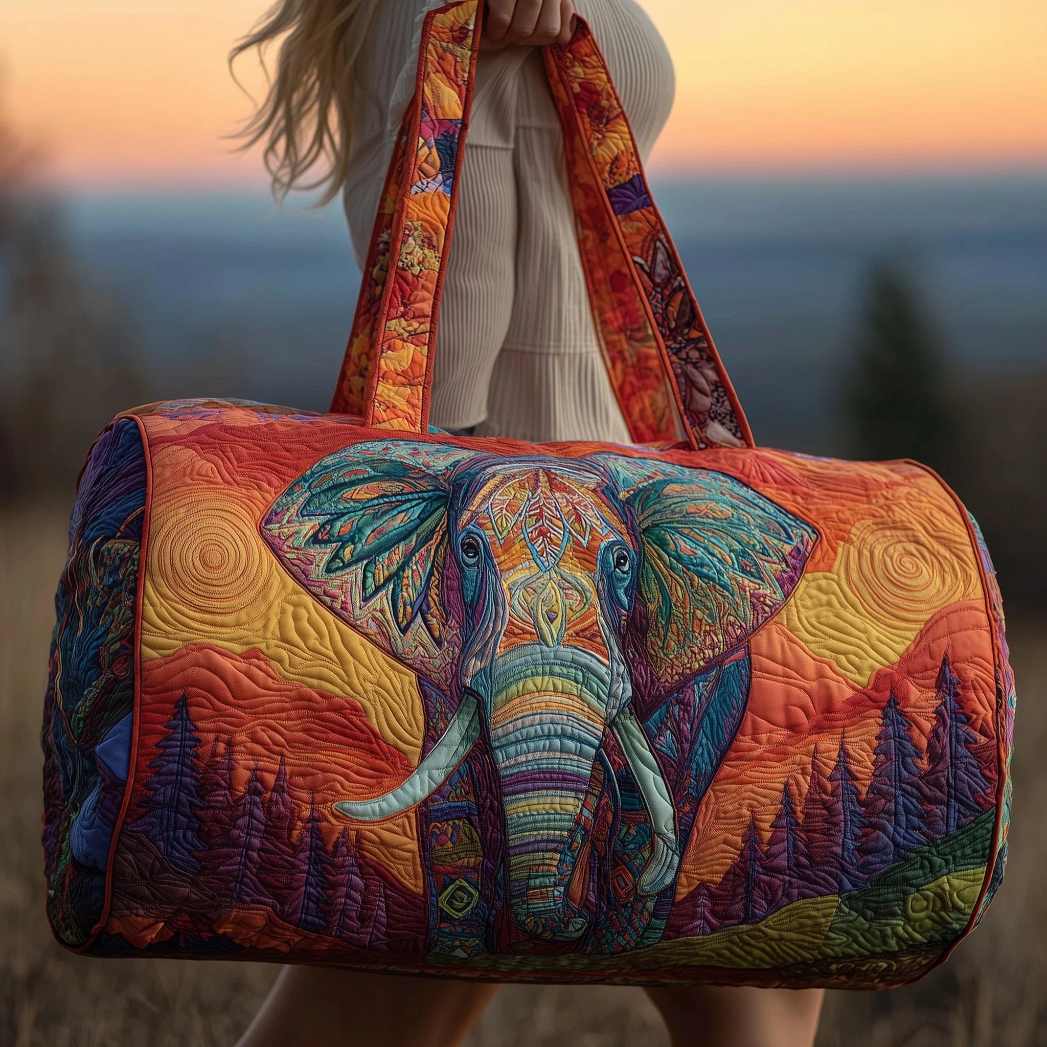 Elephant Quilted Duffle Bag GFTOMA3156