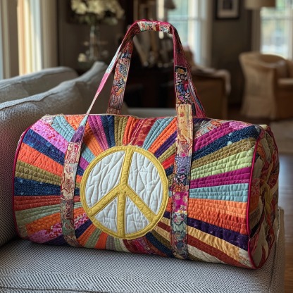 Peace Sunburst Quilted Duffle Bag GFTONT2598