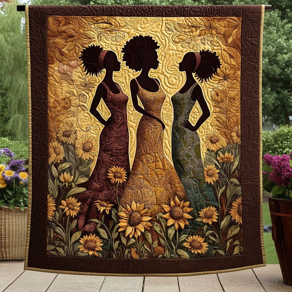 Black Women Quilted Blanket