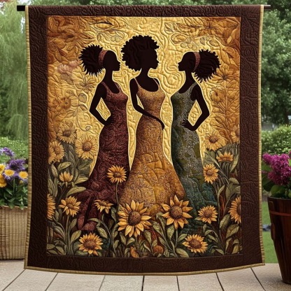 Black Women Quilted Blanket