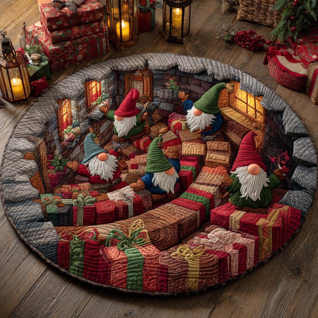 Christmas Quilted Round Mat
