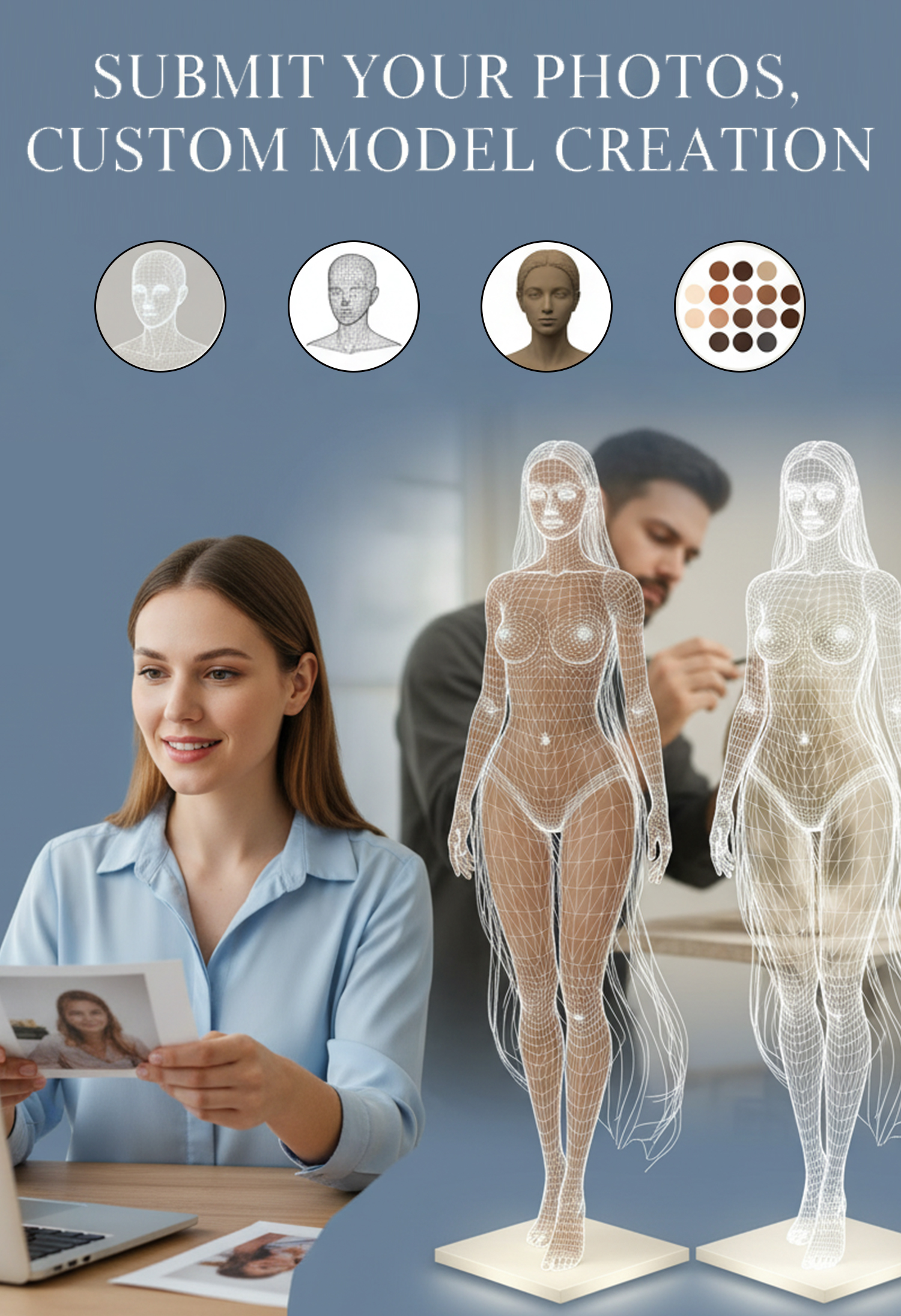 HoneyLoveDoll-Exclusive Custom Full Silicone Female Doll From Photo