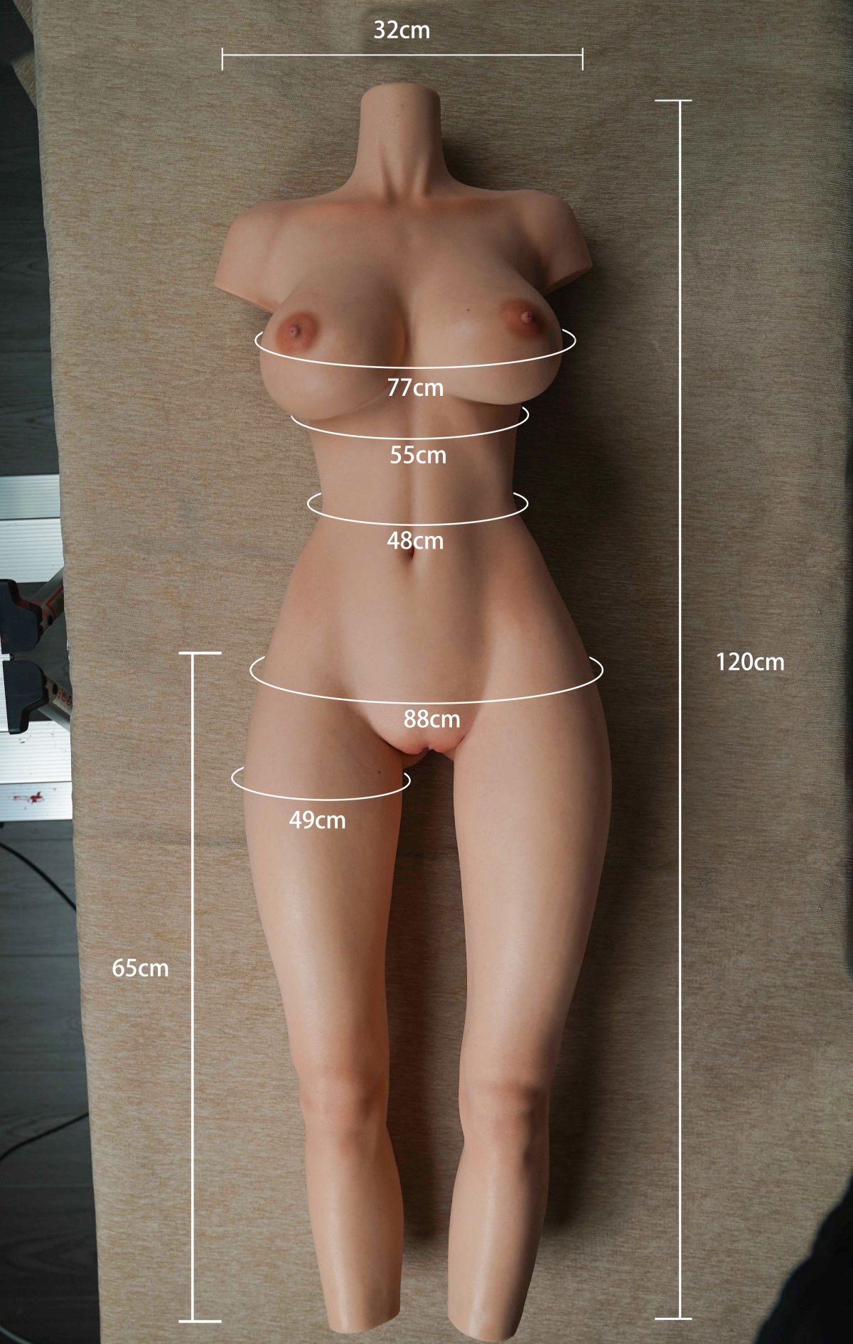 MZRAI Doll | HyunA -4ft 7/140cm 65LB ROS Head Silicone Sex Torso For Men