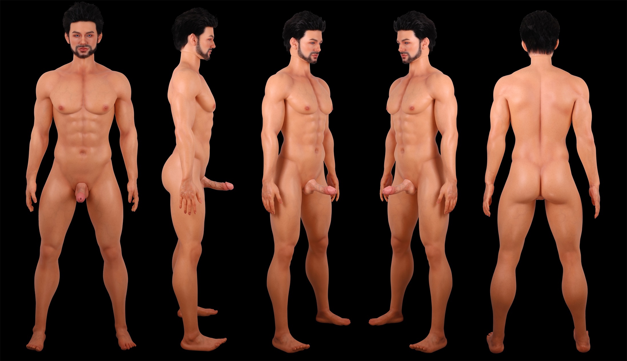 MD Doll | Max -5ft 9/181cm Bearded Male Silicone Sex Doll, Head D2