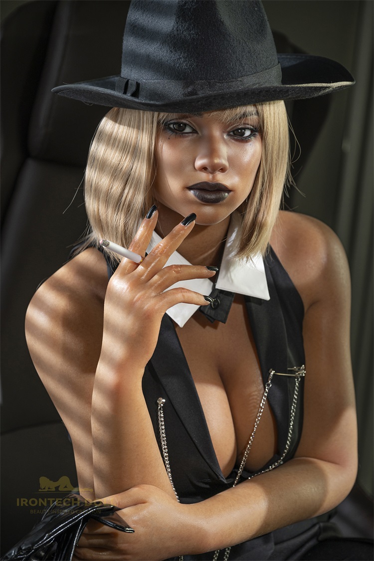 Irontech | Tyra -5ft 4/164cm Dark Tanned Hourglass Type Silicone Sex Doll, ROS MAX Head S55
