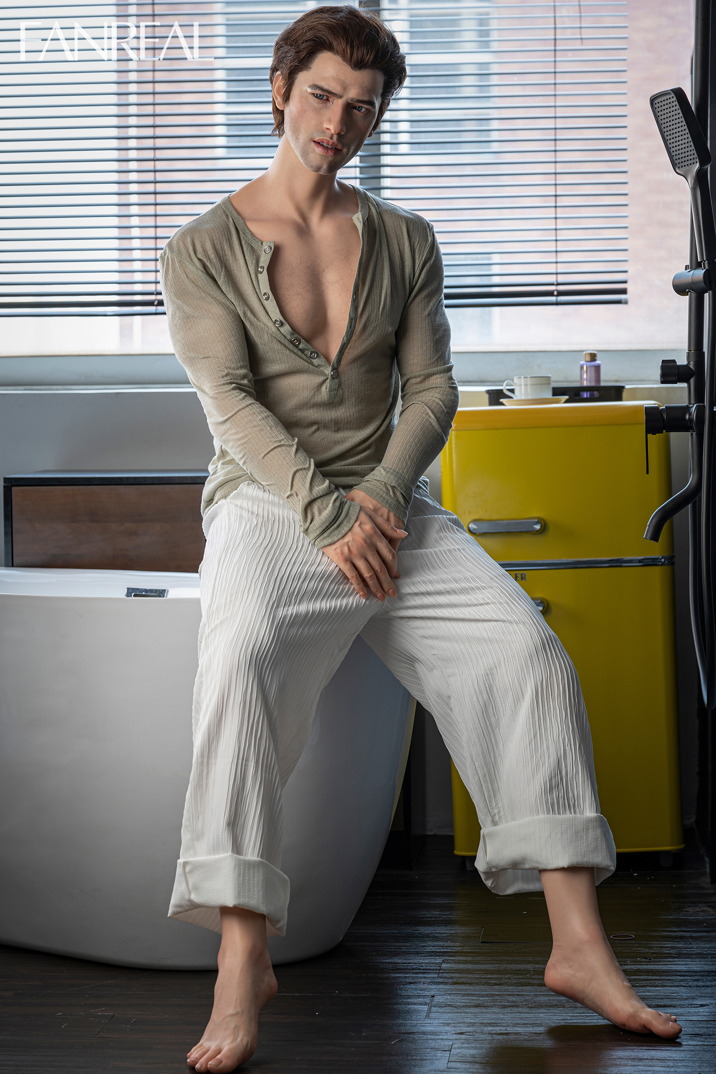 FanReal | Carter -5ft 8/173cm Slicked Back Hair Male Silicone Sex Doll