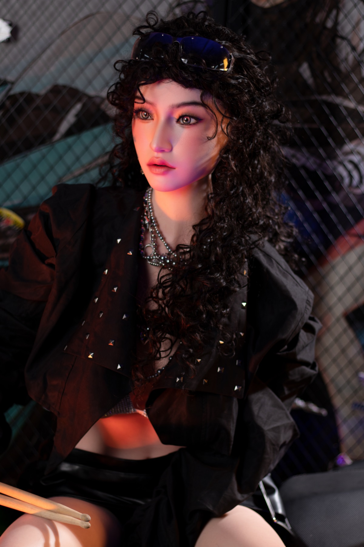 Orange In丨Stevie -5ft 3/160cm Edgy Biker Style Movable Jaw Silicone Sex Doll