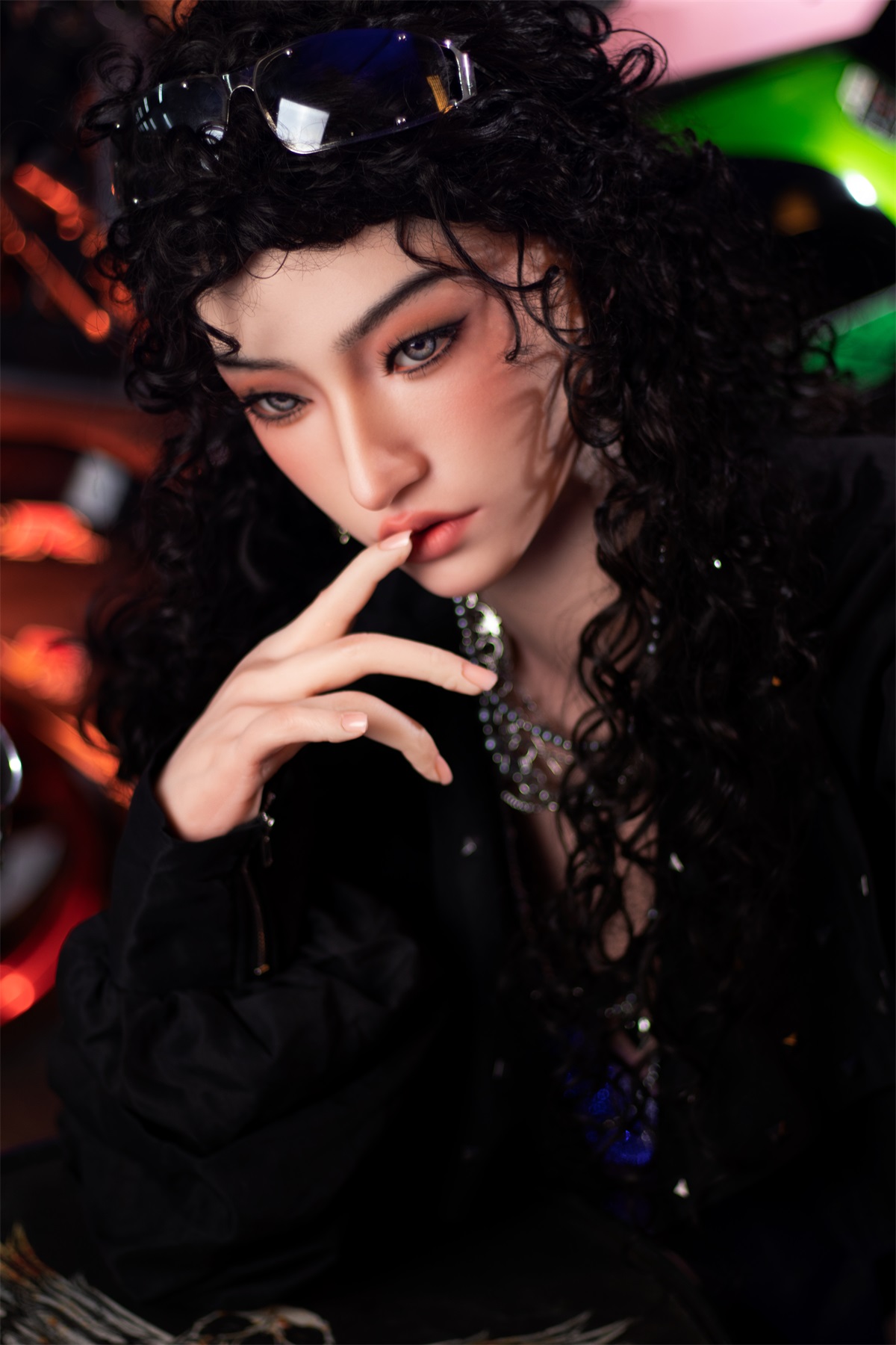 Orange In丨Stevie -5ft 3/160cm Edgy Biker Style Movable Jaw Silicone Sex Doll