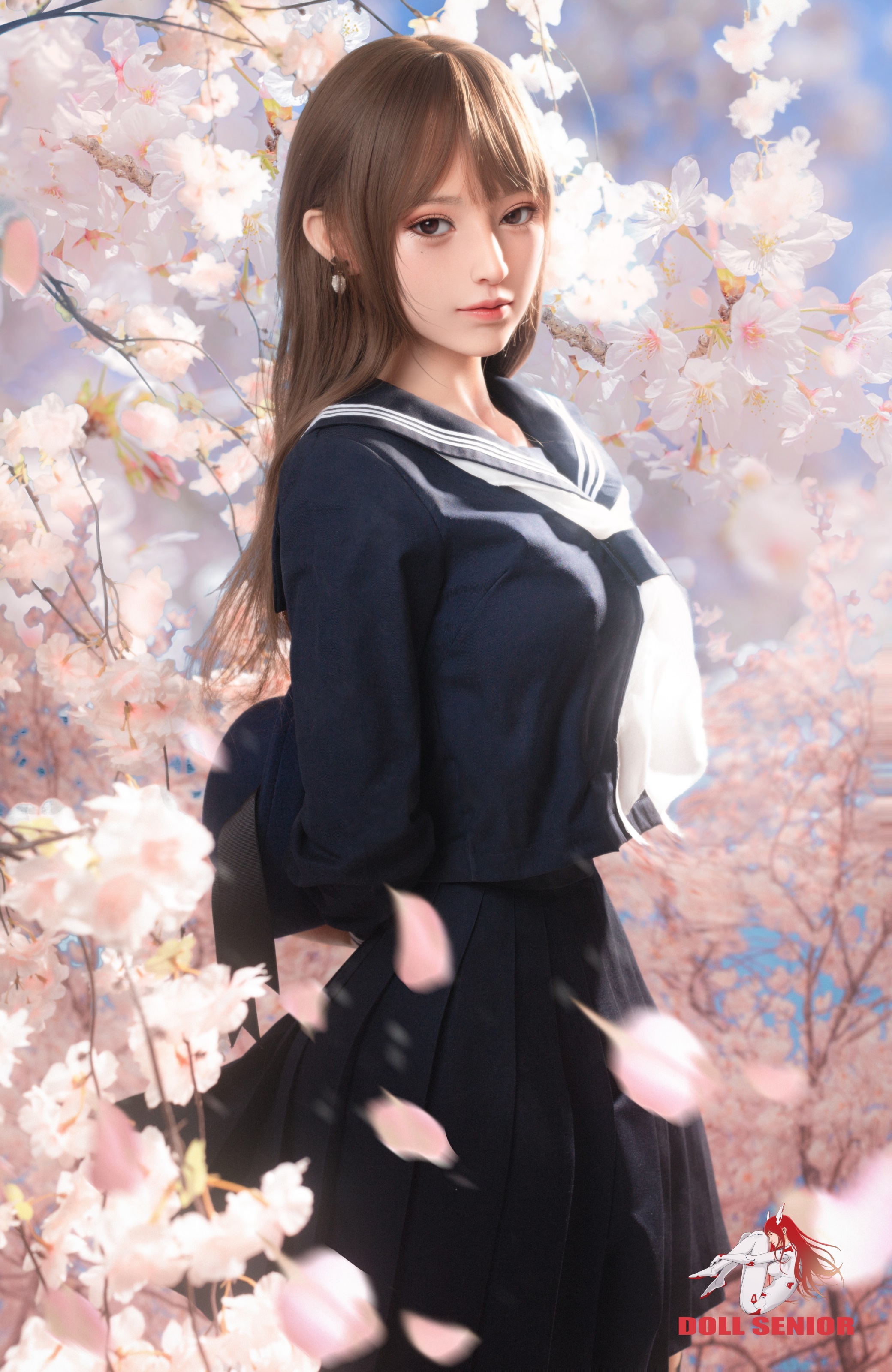 Doll Senior | Mengshu-5ft3/163cm E Cup Silicone ROS Head Sex Doll