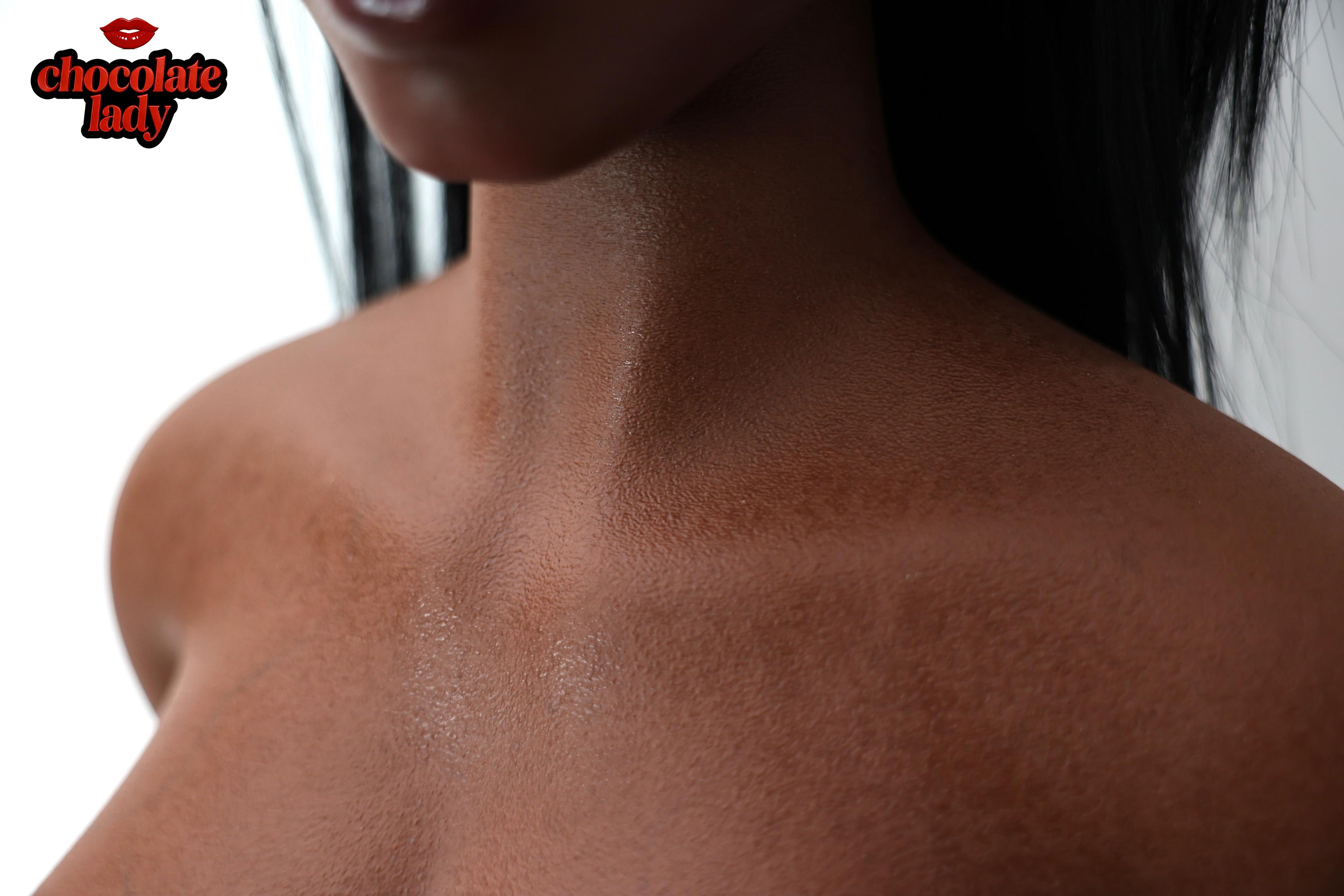 Chocolate Lady | Fiona- 5ft4/158cm G Cup Black/Ebony Silicone Sex Doll