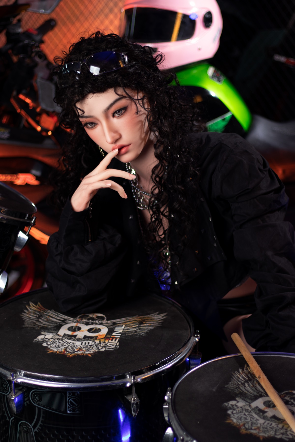 Orange In丨Stevie -5ft 3/160cm Edgy Biker Style Movable Jaw Silicone Sex Doll