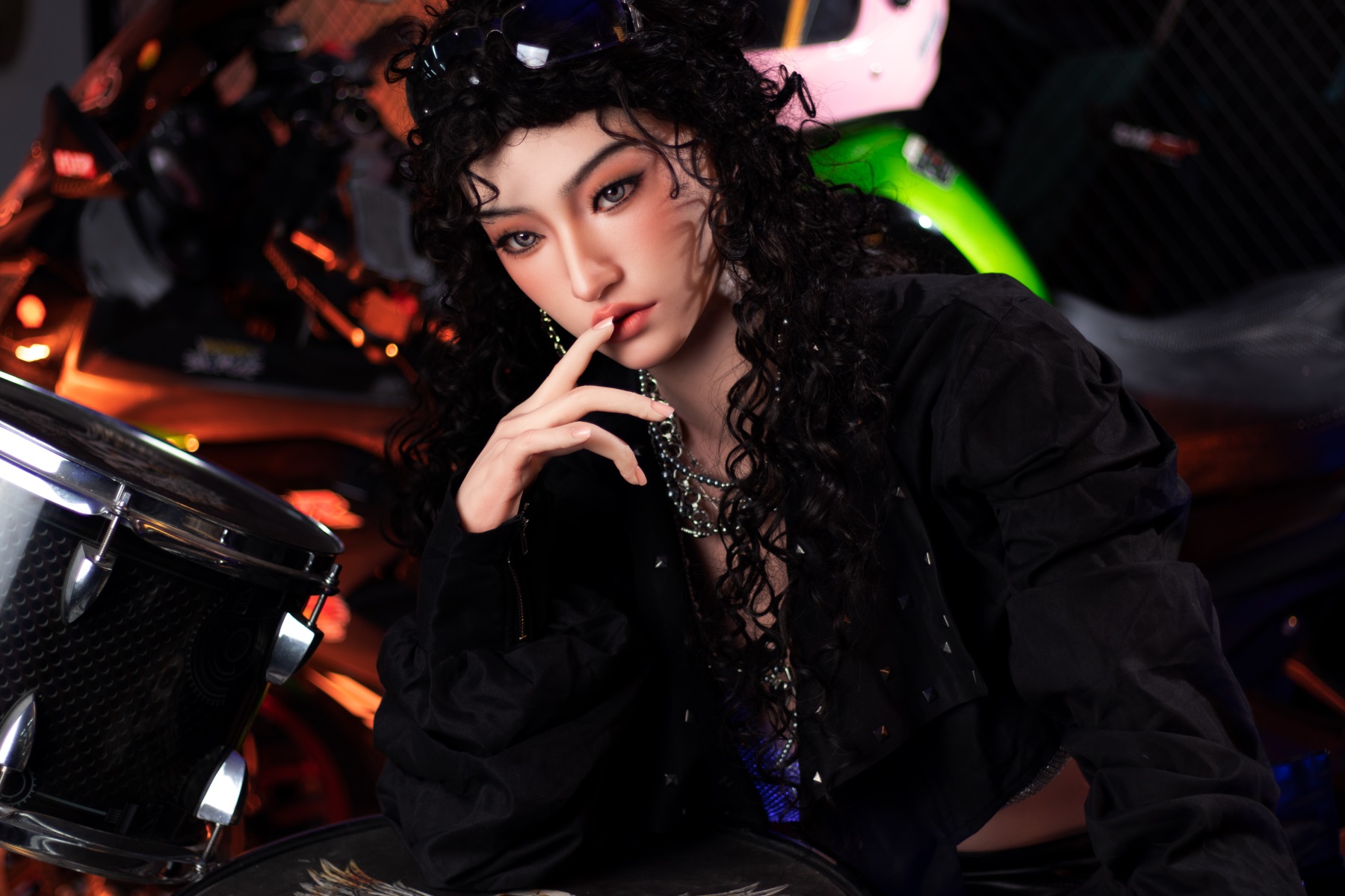 Orange In丨Stevie -5ft 3/160cm Edgy Biker Style Movable Jaw Silicone Sex Doll