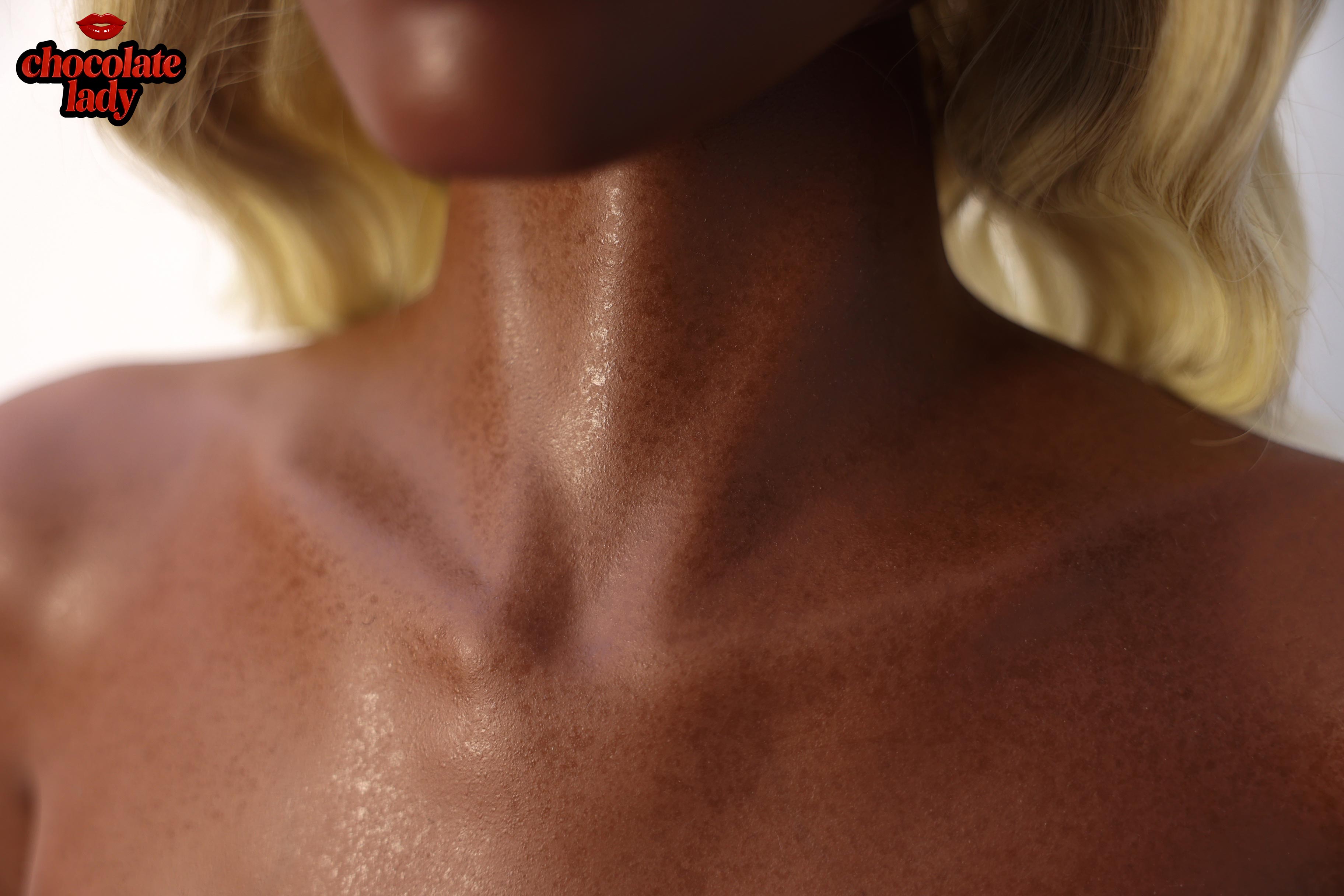 Chocolate Lady | Kelly- 5ft1/156cm AA Cup Black/Ebony Silicone Sex Doll