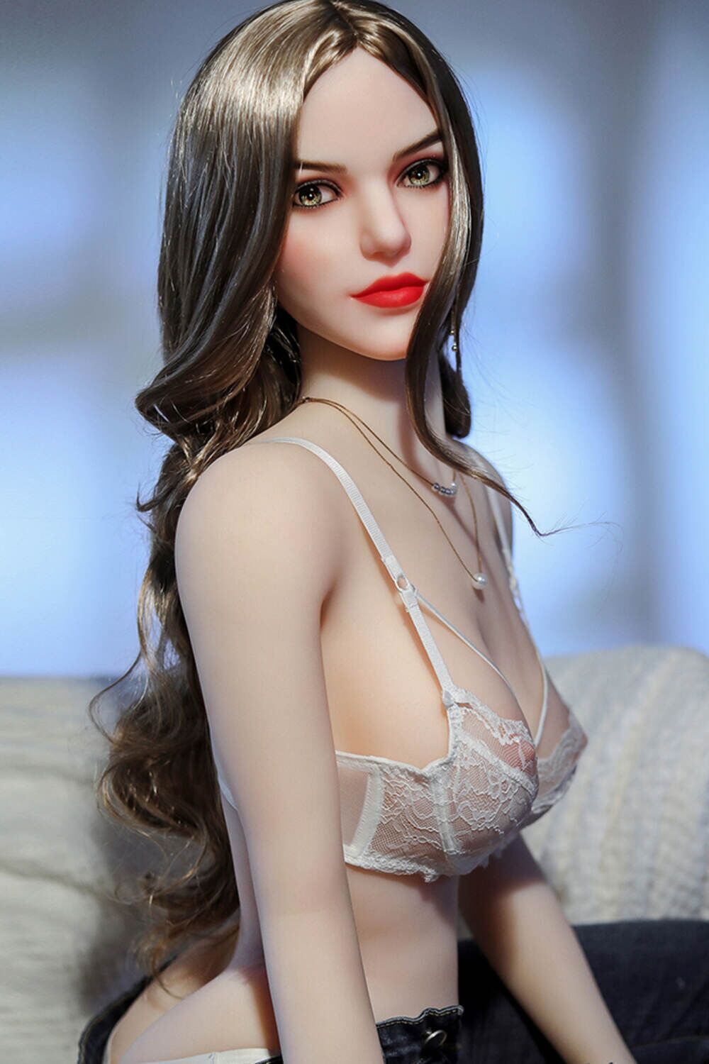Sophia - 165cm (5ft6) Sweet Life-Like Sex Doll With Long Blonde Curly Hair ( In stock US)