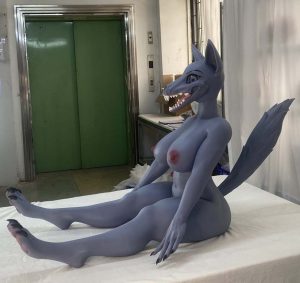 Dolls Castle | Velkara -4ft 7/140cm Wolf Girl Furry Silicone Doll, Head #SZ18