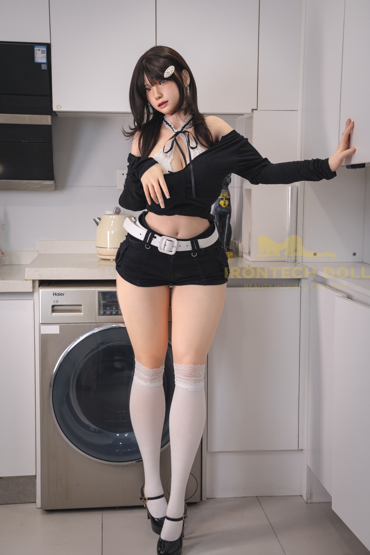 Irontech | Kitty -5ft 4/165cm Academy Flirty Silicone Sex Doll, ROS MAX Head S32